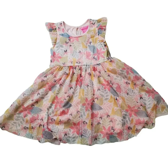 Isaac Mizrahi Pink Floral Toddler Dress - Picture 1 of 3